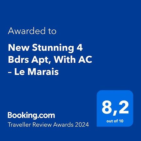 New Stunning 4 Bdrs Apt, With Ac - Le Marais París Exterior foto