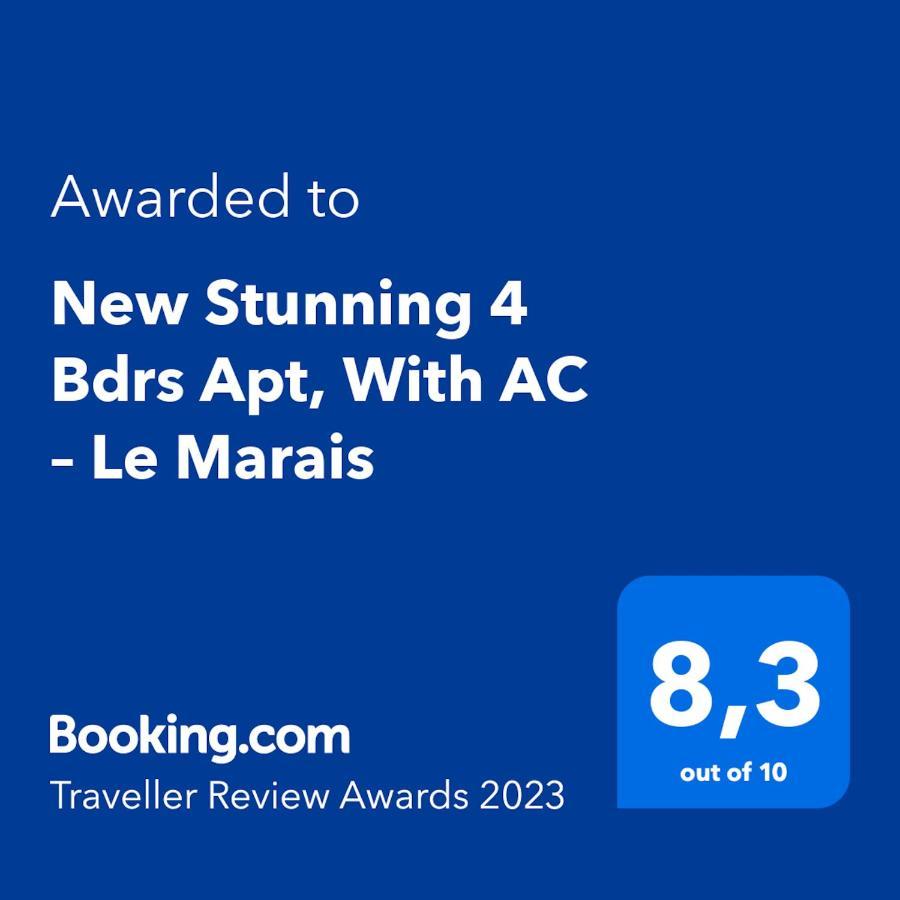 New Stunning 4 Bdrs Apt, With Ac - Le Marais París Exterior foto